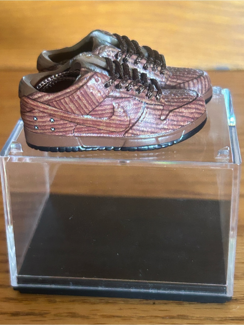 MINI Nike SB Brown Woodgrain-Style Sneakers Collectables
